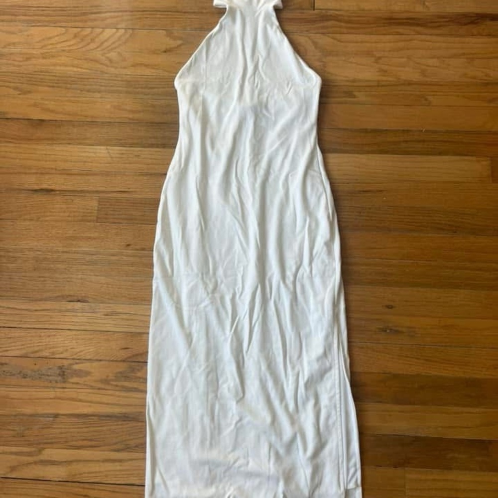 Vici White Halter Maxi Dress